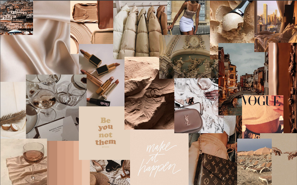 Хармония на беж - Минималистичен естетичен фон Тапет