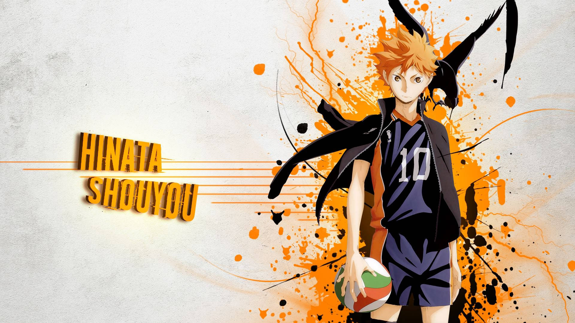 Хината Шою Haikyuu Оранжева естетика Тапет