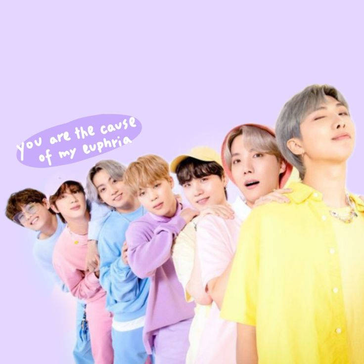 Цветни BTS сладки естетични