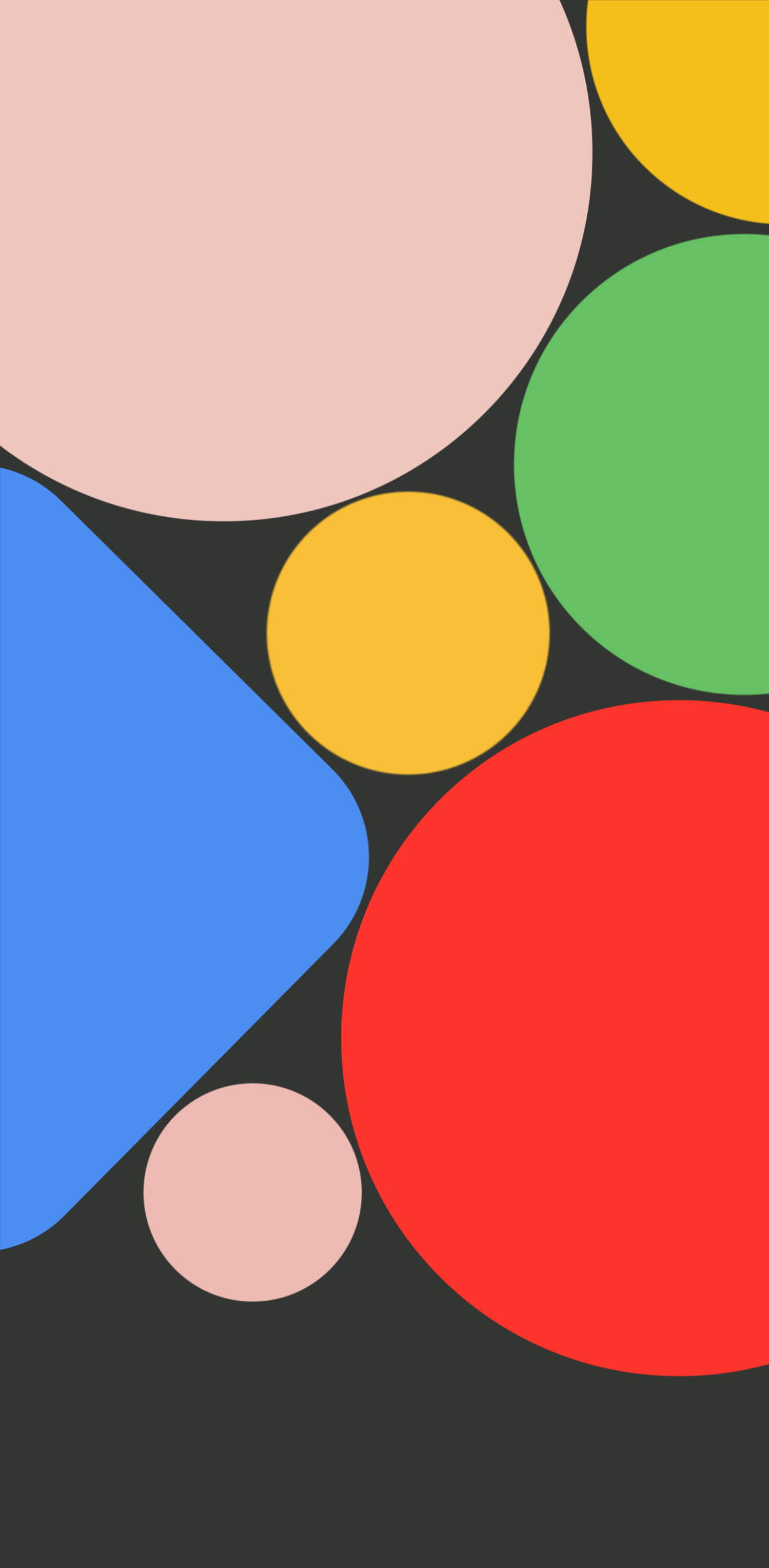 Цветни форми за фон на Google Pixel 4 Тапет