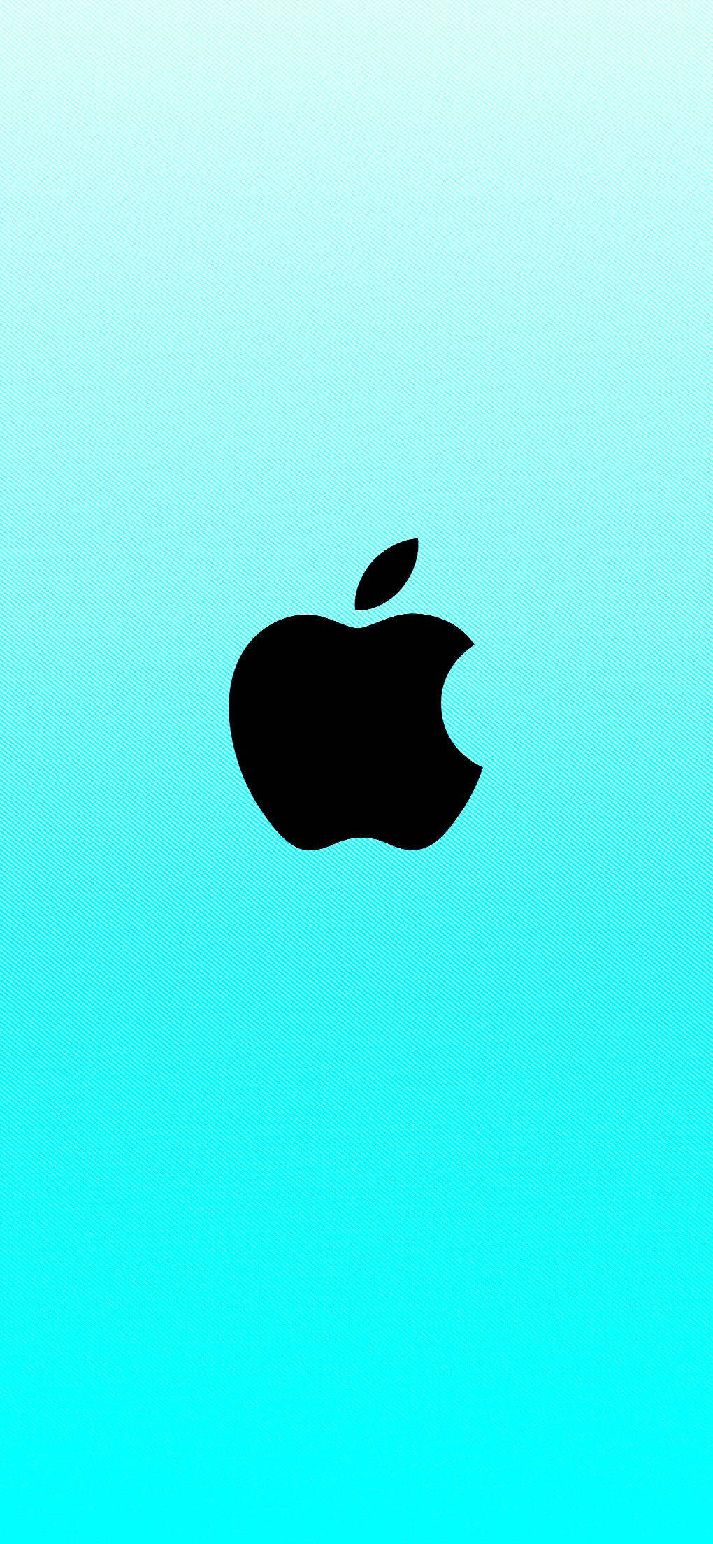 Циан Син Apple Лого Тапет