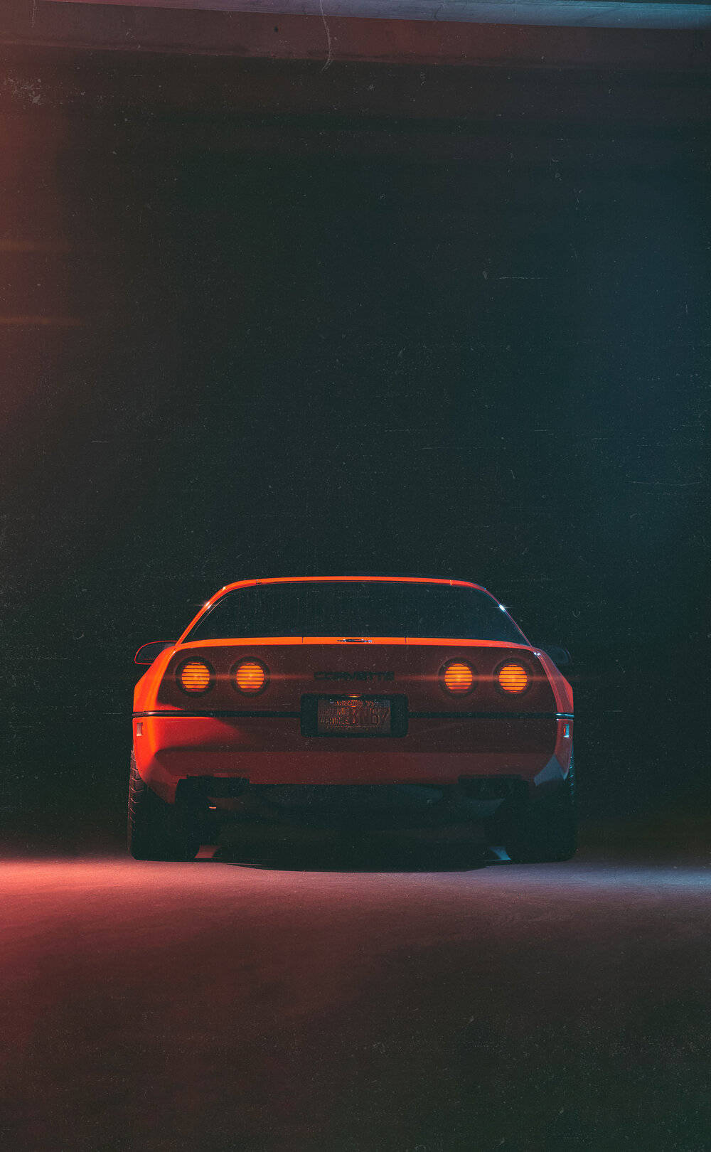 Червен C4 Corvette Портрет Тапет
