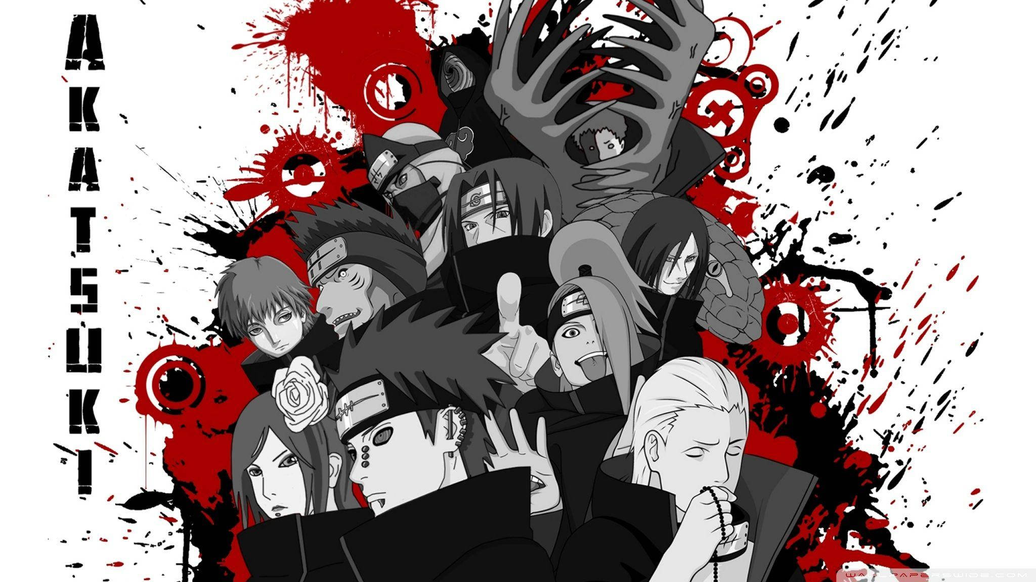 Червен и сив Akatsuki компютър Тапет