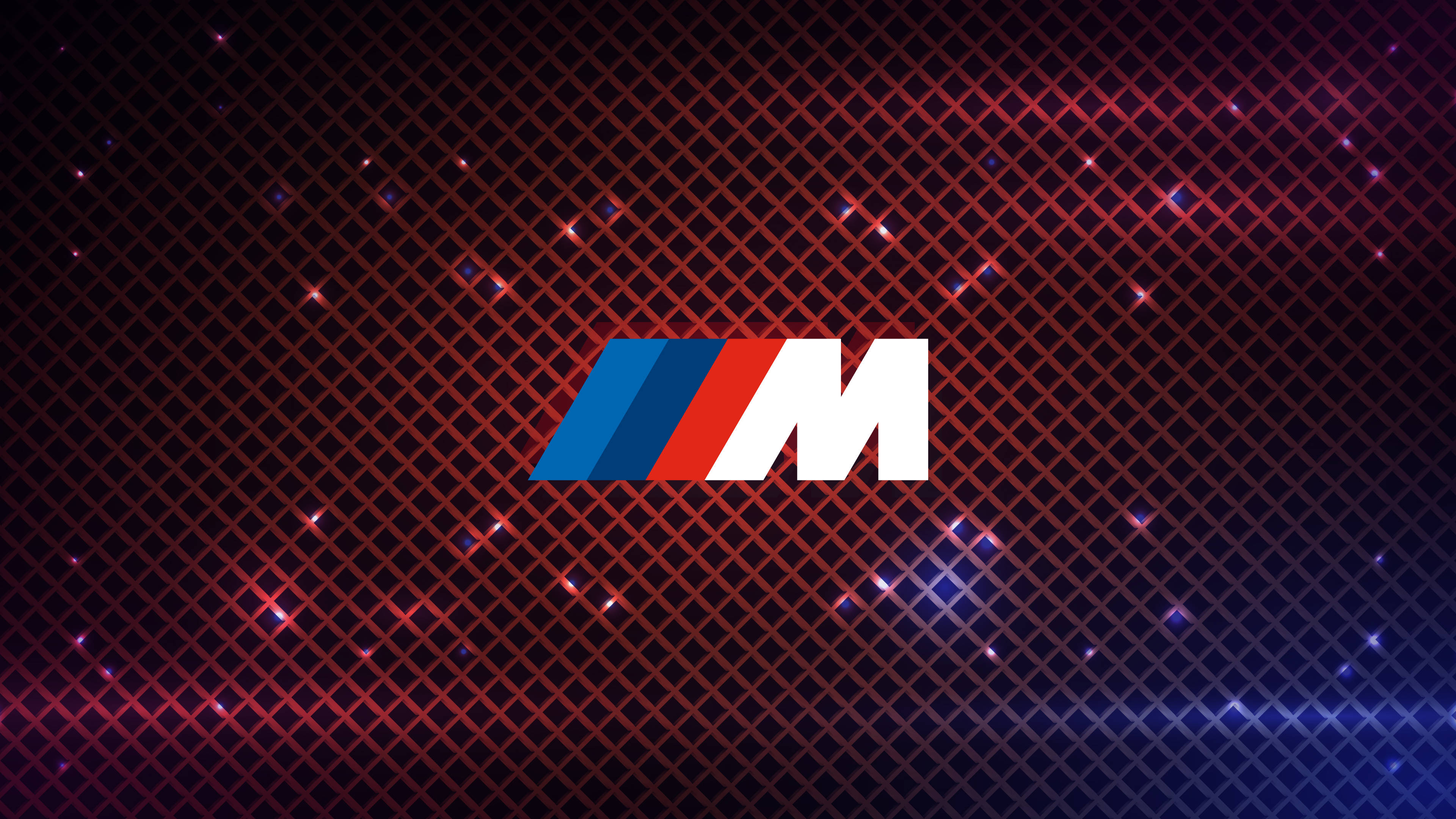 Червен решетъчен модел с логото на BMW M Тапет
