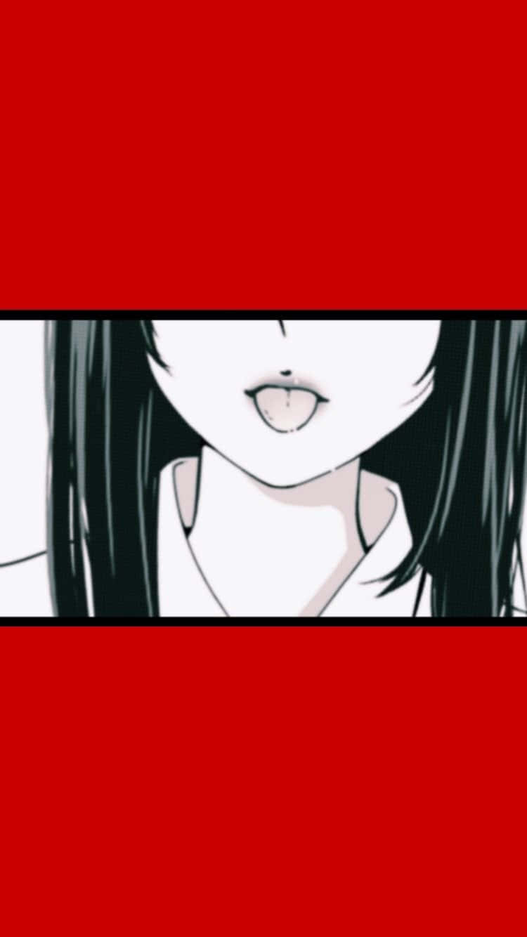 Червена естетика от аниме Kakegurui Тапет