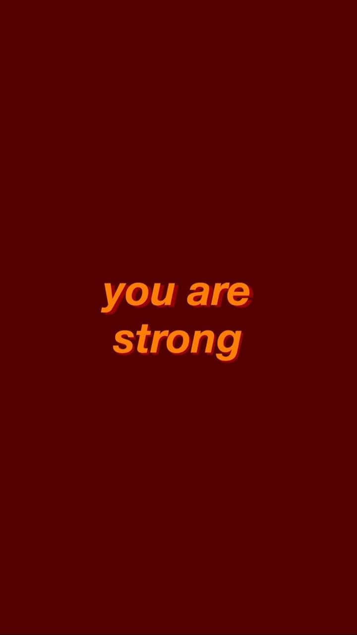 Червена естетика Tumblr Ти си силна Тапет