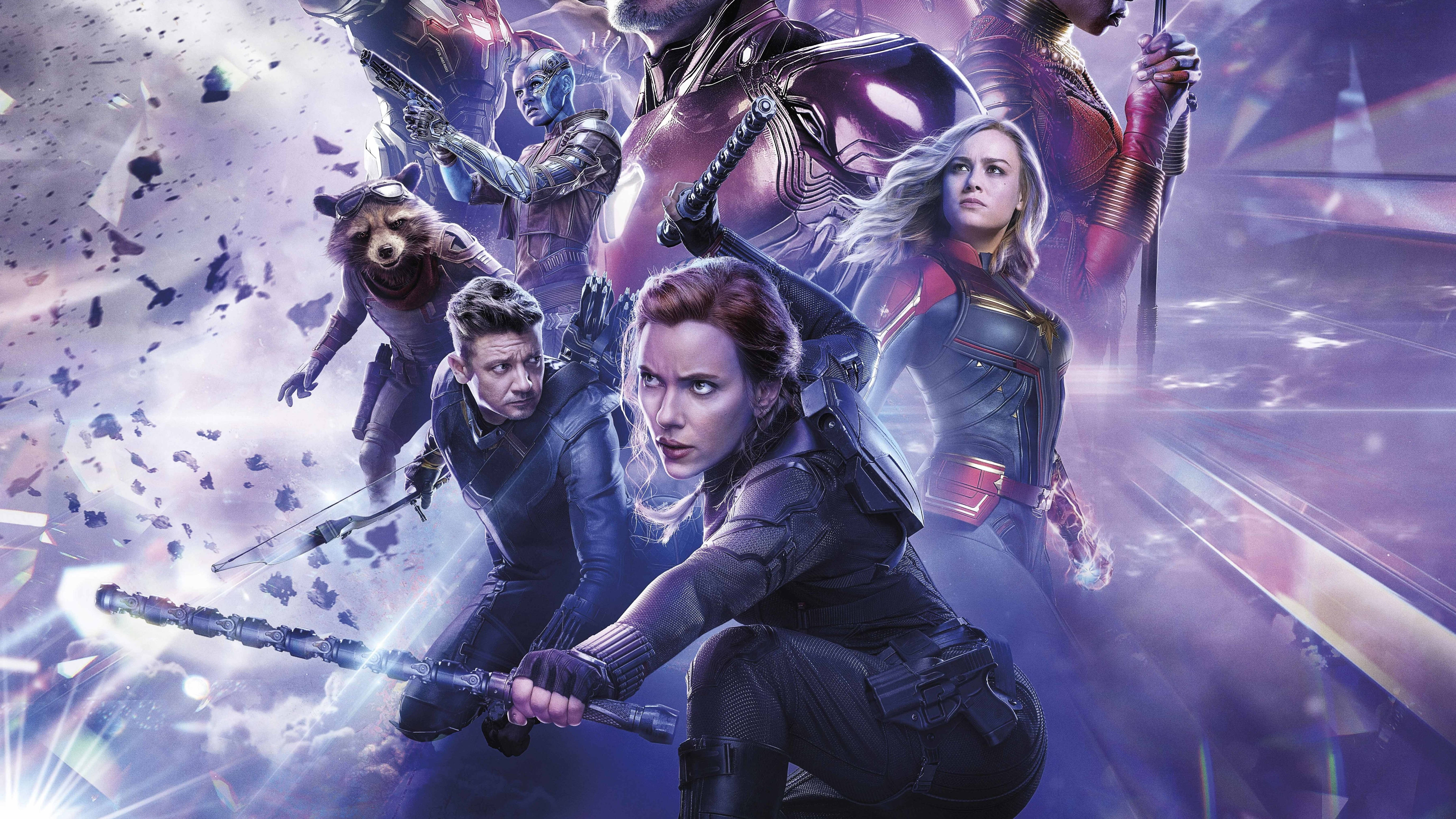 Черната вдовица в Endgame 4K Тапет