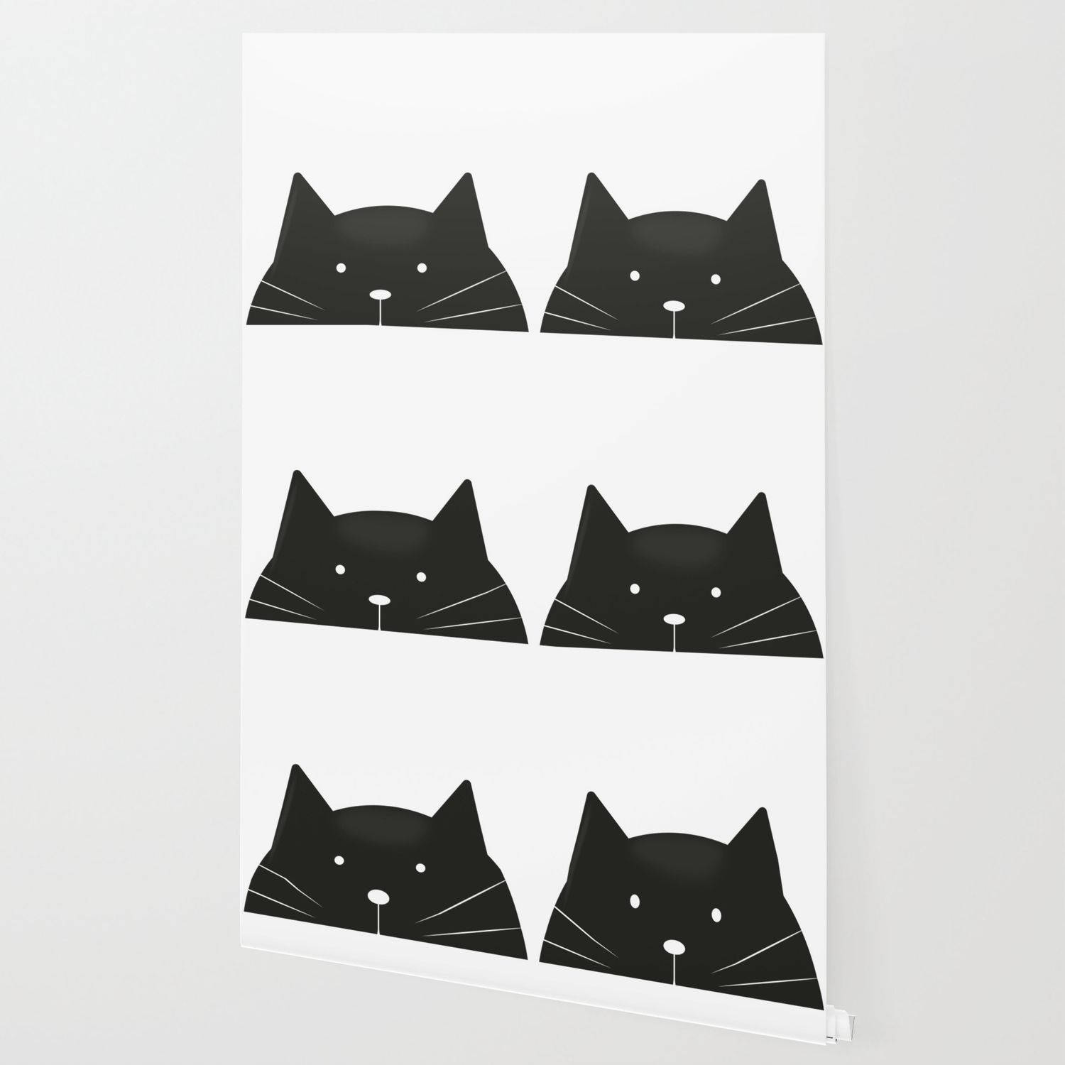 Черни анимационни котки Тапет