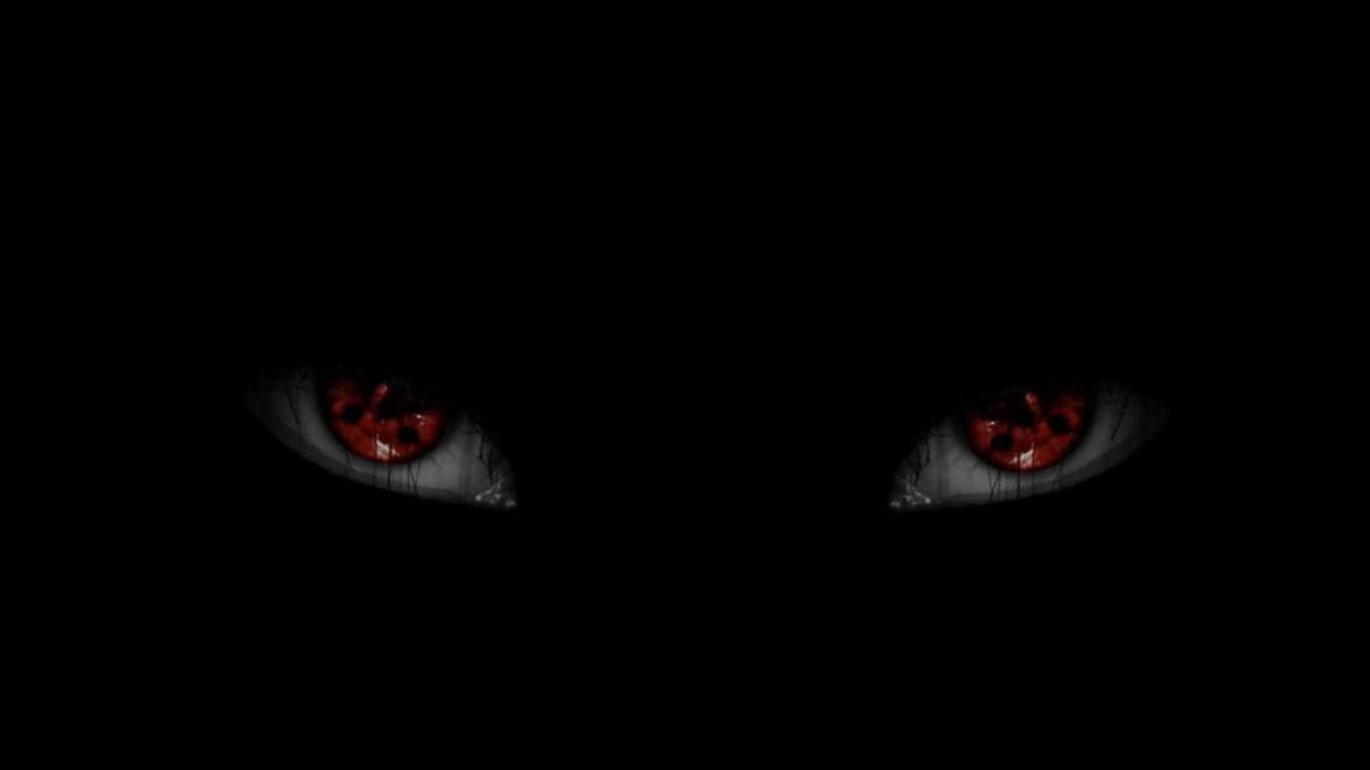 Черни аниме очи Шаринган Тапет