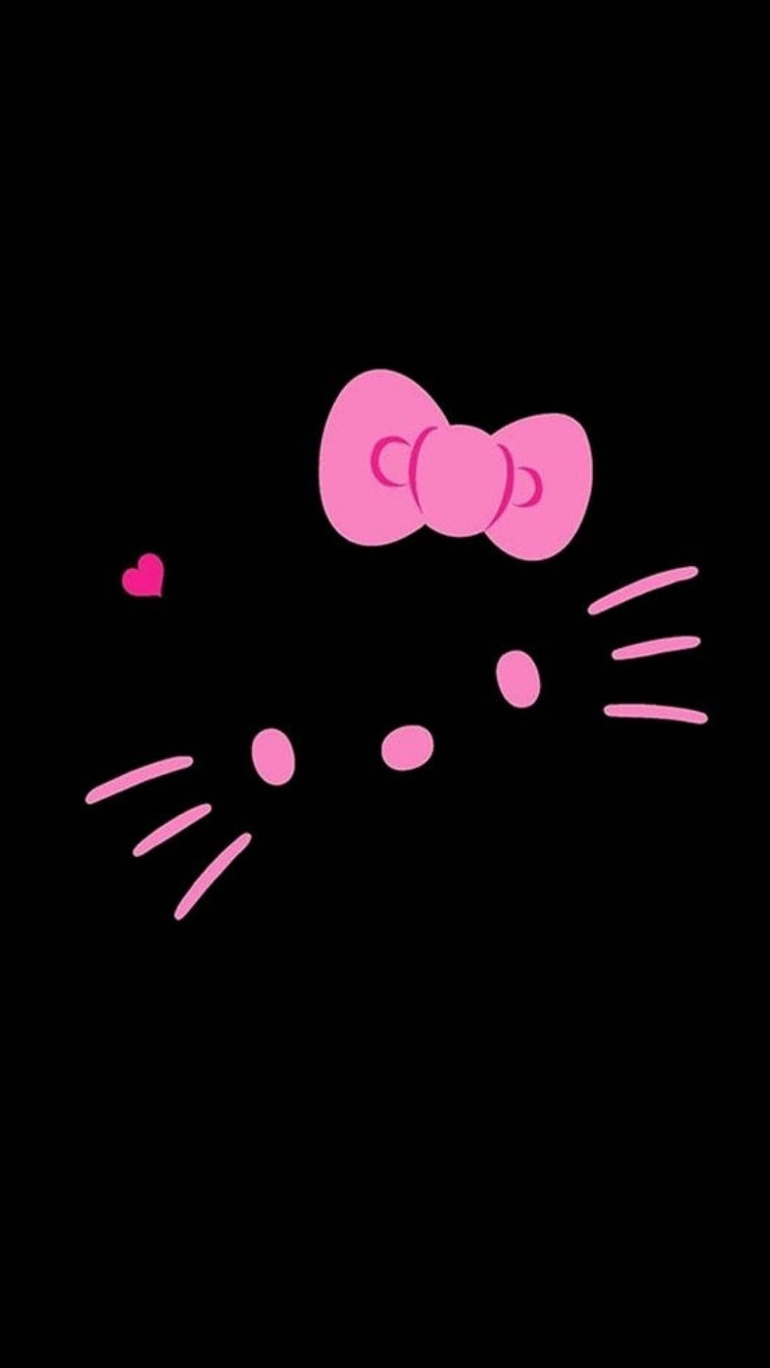 Черни детайли на лицето на Hello Kitty Тапет