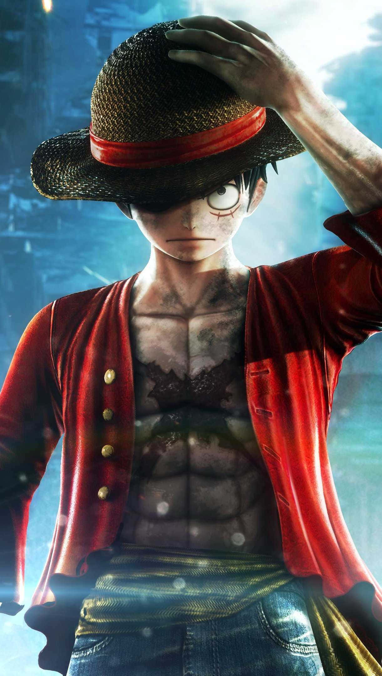 Шапка на Луфи от One Piece за телефон Тапет