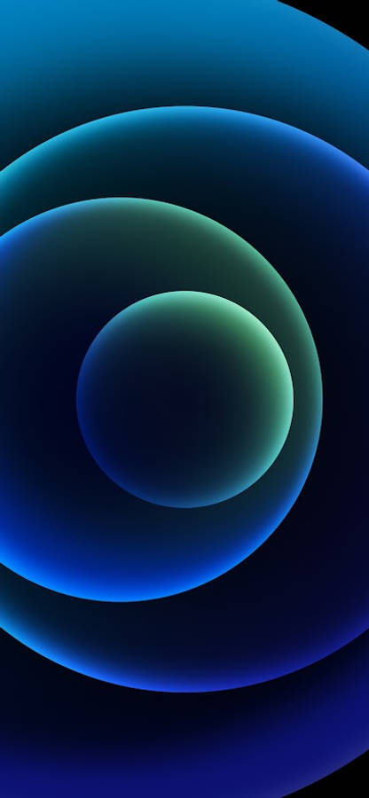 Ярък синозелен фон по подразбиране на iOS Тапет