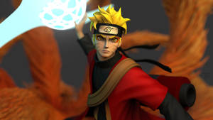 3D Naruto 4K тапет Режим Мъдрец — Naruto Supreme Тапет