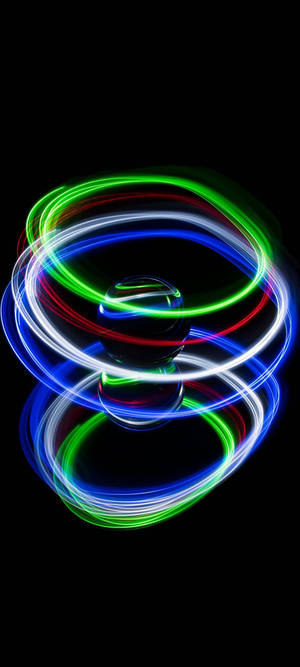 3D Топка Неон Телефон — Samsung Galaxy S20 Тапет