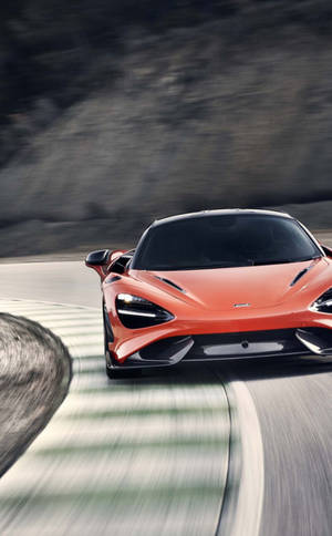 765 LT червен McLaren за iPhone — Moto Pad 70 Тапет