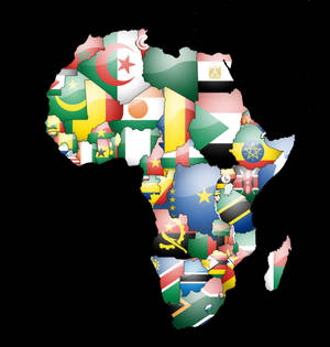 Africa Map With Flags тапет — Galaxy Z Flip7 FE Тапет