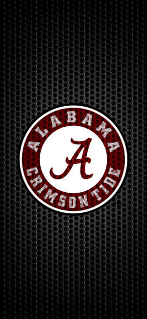 Alabama Crimson Tide черно металично изкуство тапет — iPhone 14 Тапет