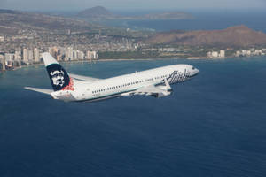 Alaska Airlines лети над океана — Океан Тапет