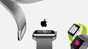Тапет за Apple Watch с хромиран метален мрежов ремън — Apple Watch Тапет