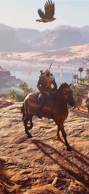 Фон за iPhone X с Assassin's Creed Origins — Realme Neo8 Тапет