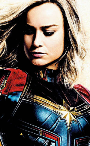 Brie Larson Captain Marvel iPhone — Galaxy Tab Active5 Pro Тапет