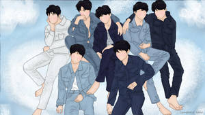 BTS 2020 анимирано изкуство — Bts естетика Тапет