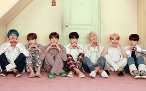 BTS Desktop Сърца пред врата — Bts десктоп Тапет
