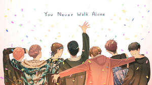 BTS Лаптоп Аниме You Never Walk Alone — Bts лаптоп Тапет