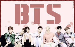BTS групова снимка в розово тапет — Bts групова снимка GIF Тапет