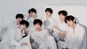 BTS работен плот членове в бяло — Bts десктоп Тапет