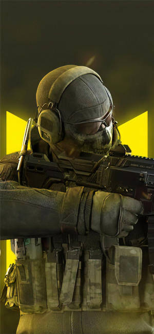 Call Of Duty Mobile Лого Призрак Близък план — Galaxy S25 FE Тапет