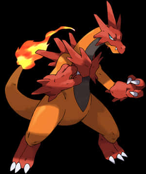 Charizard с пламтяща опашка