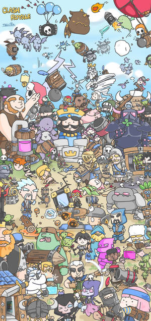 Clash Royale драска карикатура — Samsung S23 Тапет
