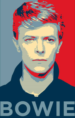 David Bowie червен син мобилен артворк тапет. — Galaxy Tab Тапет