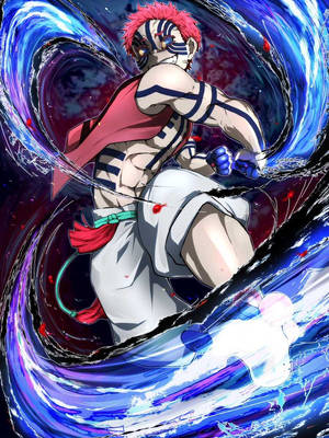 Demon Slayer Akaza унищожителен тип движение — Готин ловец на демони Тапет