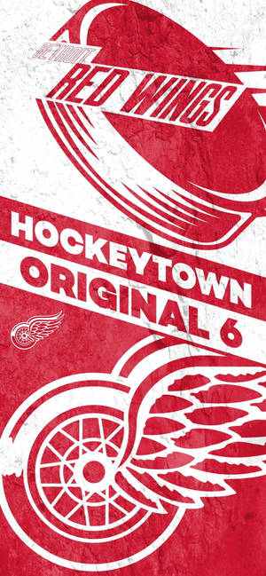 Тапет Detroit Red Wings Hockey Town — iPhone 17 Тапет