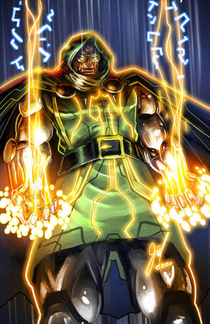 Doctor Doom ръкавици лазери тапет — Honor MagicPad4 Тапет