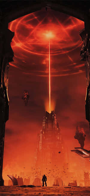 Doom Slayer в действие в Doom Eternal — Honor Win Turbo Тапет