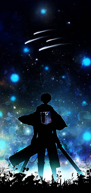 Eren силует Attack On Titan iPhone — Galaxy S25 Edge Тапет