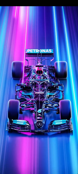 F1 iPhone AMG Petronas неонова дорога — Pixel 11 Тапет