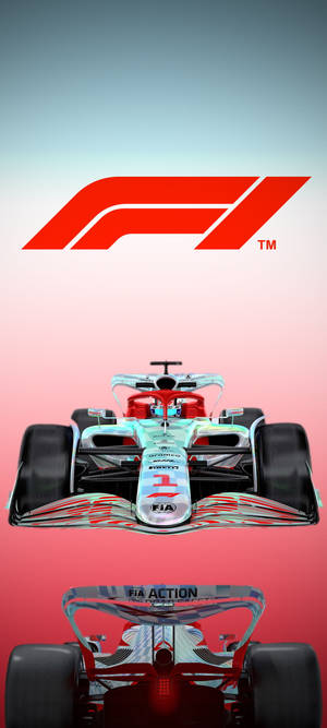 F1 iPhone лого градиентен фон — Pixel 11 Тапет