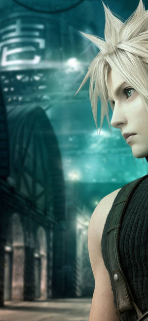 Тапет с Final Fantasy 7 Cloud страничен профил — iPhone 16 Pro Тапет