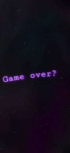 Game Over черна и лилава естетика — Pixel 9 Pro Тапет