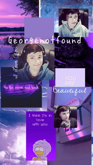 georgenotfound [тапет] — Неоново лила естетика Тапет