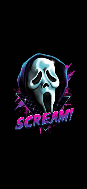Ghostface Scream ретро изкуство тапет — Pixel 9 Pro Тапет
