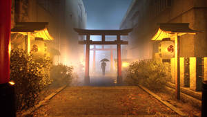 Тапет Ghostwire Tokyo Жълто