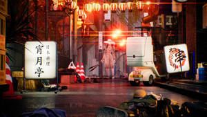 Тапет Ghostwire Tokyo Kuchisake Streets