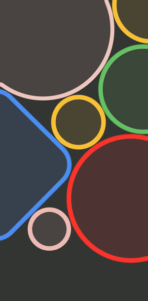Google Pixel 4 Тъмен режим Геометричен тапет.