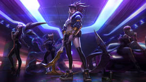 Hero на League of Legends Акали, показан на 4K геймърски смартфон екран