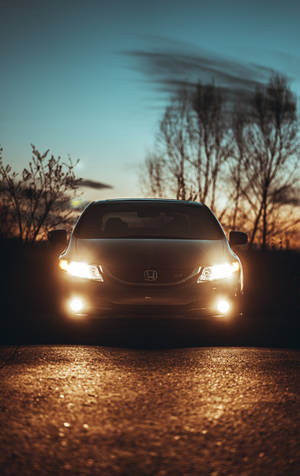 Honda Civic Si предни светлини тапет — Galaxy Tab S10+ Тапет